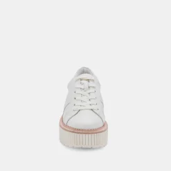 TIGER SNEAKERS WHITE LEATHER^Dolce Vita New