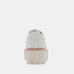 TIGER SNEAKERS WHITE LEATHER^Dolce Vita New