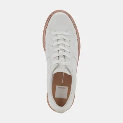 TIGER SNEAKERS WHITE LEATHER^Dolce Vita New
