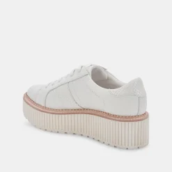 TIGER SNEAKERS WHITE LEATHER^Dolce Vita New
