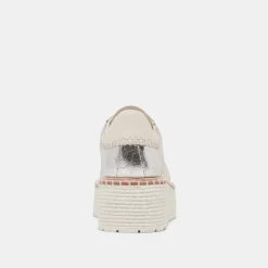 TWAIN SNEAKERS SILVER CRACKLED LEATHER^Dolce Vita Best