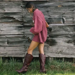 TYRONE BOOTS CRANBERRY LEATHER^Dolce Vita New