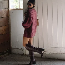 TYRONE BOOTS CRANBERRY LEATHER^Dolce Vita New