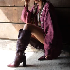 TYRONE BOOTS CRANBERRY LEATHER^Dolce Vita New