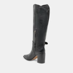 TYRONE WIDE CALF BOOTS BLACK LEATHER^Dolce Vita Discount