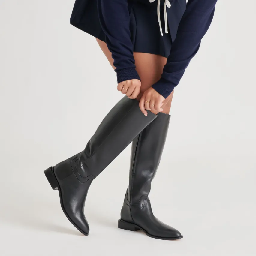 VERDI BOOTS BLACK LEATHER^Dolce Vita Outlet