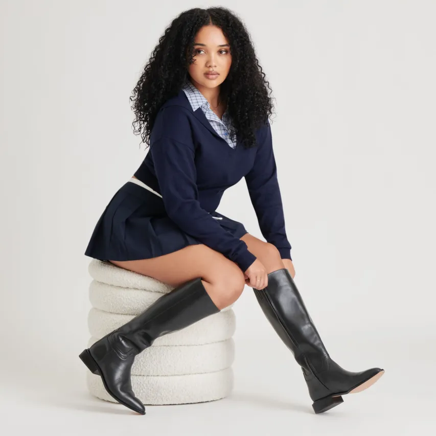 VERDI BOOTS BLACK LEATHER^Dolce Vita Outlet