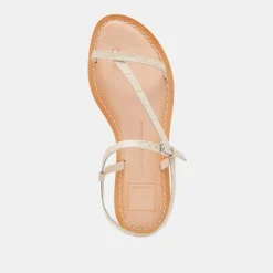 WANDRE SANDALS BONE EMBOSSED LEATHER^Dolce Vita Sale