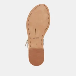 WANDRE SANDALS BONE EMBOSSED LEATHER^Dolce Vita Sale
