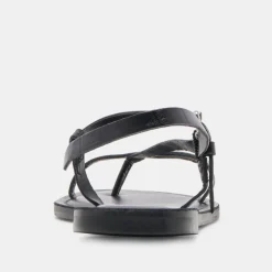 WANDRE SANDALS NOIR EMBOSSED LEATHER^Dolce Vita Outlet