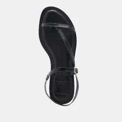 WANDRE SANDALS NOIR EMBOSSED LEATHER^Dolce Vita Outlet