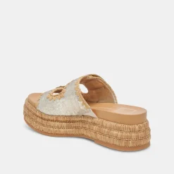 WANIKA SANDALS PLATINUM CRACKLED LEATHER^Dolce Vita New