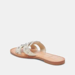 WESLA STUD SANDALS IVORY CRINKLE PATENT^Dolce Vita Online