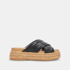 WESLEE SANDALS BLACK LEATHER^Dolce Vita Hot