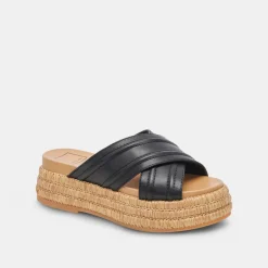 WESLEE SANDALS BLACK LEATHER^Dolce Vita Hot