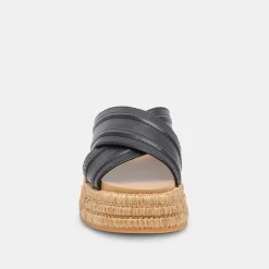 WESLEE SANDALS BLACK LEATHER^Dolce Vita Hot