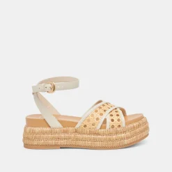 WRILEY SANDALS CREME WOVEN RAFFIA^Dolce Vita Discount
