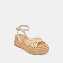 WRILEY SANDALS CREME WOVEN RAFFIA^Dolce Vita Discount