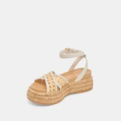 WRILEY SANDALS CREME WOVEN RAFFIA^Dolce Vita Discount