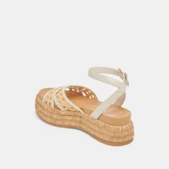 WRILEY SANDALS CREME WOVEN RAFFIA^Dolce Vita Discount
