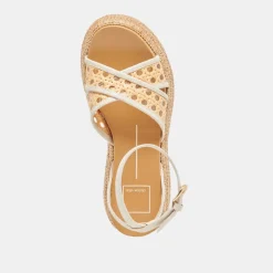 WRILEY SANDALS CREME WOVEN RAFFIA^Dolce Vita Discount