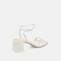 YSABEL PEARL HEELS TRUE WHITE SATIN^Dolce Vita Fashion