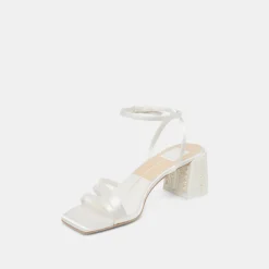 YSABEL PEARL HEELS TRUE WHITE SATIN^Dolce Vita Fashion