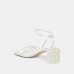 YSABEL PEARL HEELS TRUE WHITE SATIN^Dolce Vita Fashion