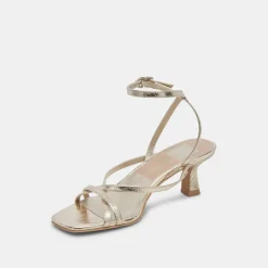 ZAMAL HEELS LIGHT GOLD CRINKLE PATENT^Dolce Vita Discount