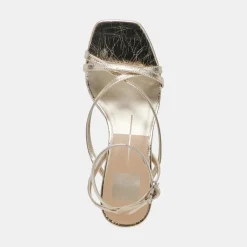 ZAMAL HEELS LIGHT GOLD CRINKLE PATENT^Dolce Vita Discount