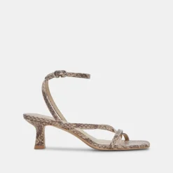 ZAMAL HEELS SAND SNAKE EMBOSSED^Dolce Vita New