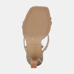 ZAMAL HEELS SAND SNAKE EMBOSSED^Dolce Vita New