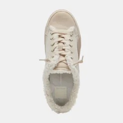 ZANTEL SNEAKERS OFF WHITE CRACKLED LEATHER^Dolce Vita Clearance