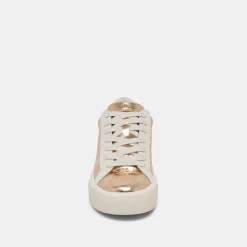ZAYN 360 SNEAKERS GOLD DISTRESSED LEATHER^Dolce Vita Fashion