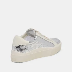 ZAYN 360 SNEAKERS SILVER DISTRESSED LEATHER^Dolce Vita Discount