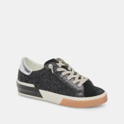 ZINA CRYSTAL SNEAKERS BLACK SUEDE^Dolce Vita Hot