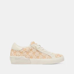 ZINA FLORAL SNEAKERS CREME FLORAL RAFFIA^Dolce Vita Outlet