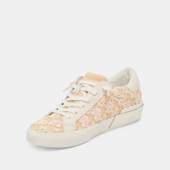ZINA FLORAL SNEAKERS CREME FLORAL RAFFIA^Dolce Vita Outlet