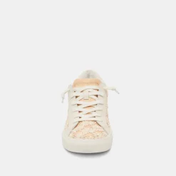 ZINA FLORAL SNEAKERS CREME FLORAL RAFFIA^Dolce Vita Outlet
