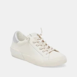 ZINA FOAM 360 SNEAKERS WHITE SILVER RECYCLED LEATHER^Dolce Vita Discount