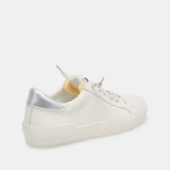 ZINA FOAM 360 SNEAKERS WHITE SILVER RECYCLED LEATHER^Dolce Vita Discount