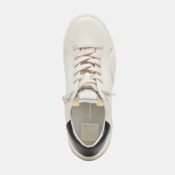 ZINA FOAM 360 SNEAKERS WHITE BLACK RECYCLED LEATHER^Dolce Vita Fashion
