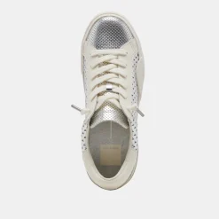 ZINA PERF 360 SNEAKERS SILVER LEATHER^Dolce Vita Outlet