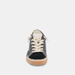 ZINA PLUSH SNEAKERS BLACK MULTI WOVEN^Dolce Vita Fashion