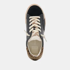 ZINA PLUSH SNEAKERS BLACK MULTI WOVEN^Dolce Vita Fashion