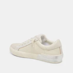 ZINA PLUSH SNEAKERS OFF WHITE WOVEN^Dolce Vita Online
