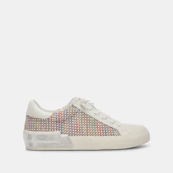 ZINA PRIDE SNEAKERS WHITE MULTI RAFFIA^Dolce Vita Hot