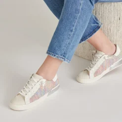 ZINA PRIDE SNEAKERS WHITE MULTI RAFFIA^Dolce Vita Hot