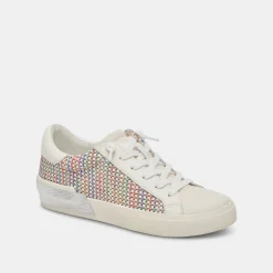 ZINA PRIDE SNEAKERS WHITE MULTI RAFFIA^Dolce Vita Hot