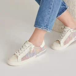 ZINA PRIDE SNEAKERS WHITE MULTI RAFFIA^Dolce Vita Hot